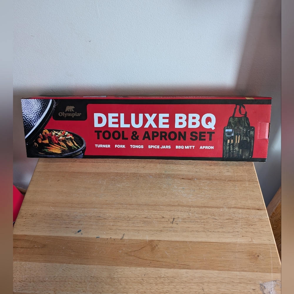 Deluxe BBQ Tool & Apron Set from Olympia